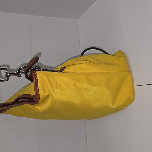 DOONEY AND BOURKE Nylon Hobo Shoulder Tote Bag Yellow Designer Bag - Picture 7 of 16
